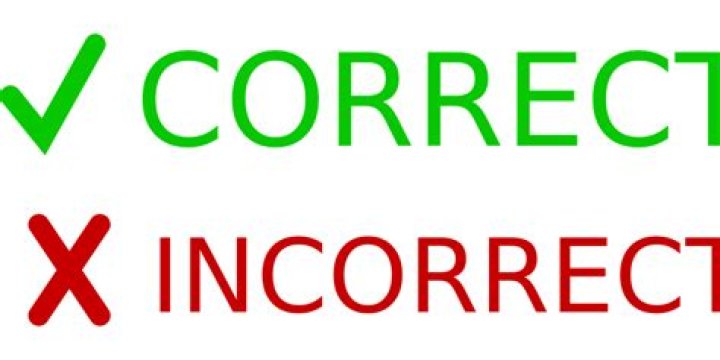 Are correct or are corrected?