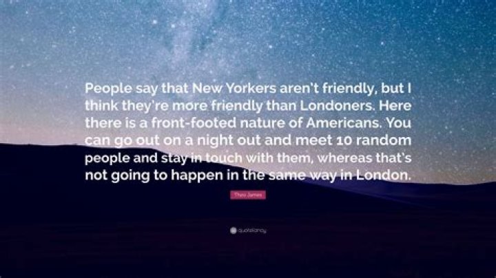 Are new yorkers friendly?