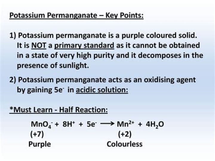 Are potassium permanganate base?