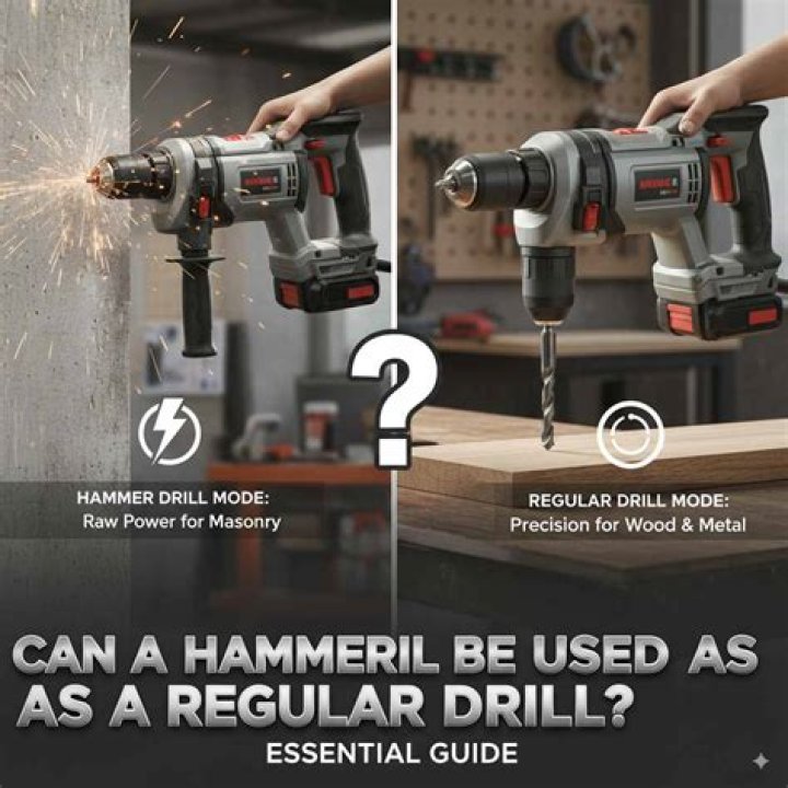 Can a hammer drill be used as a regular drill?
