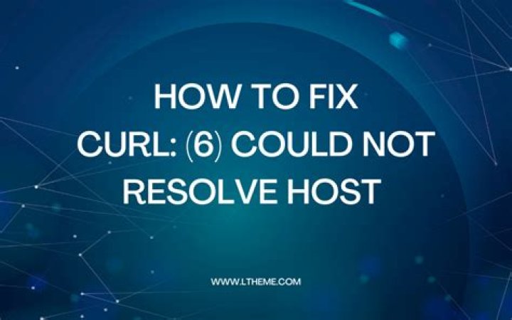 Could not resolve host?