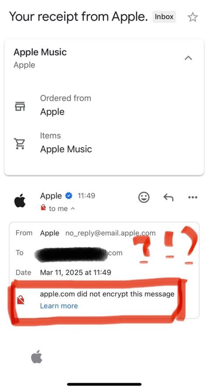 Did not encrypt this message?