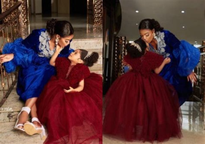 
“Different Shades Of Royalty”- Queen Nwokoye And Daughter Wows Fans As They ‘twin’ In Matching Outfit 