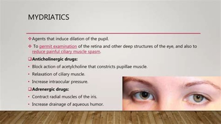 Do anticholinergic agents cause mydriasis?