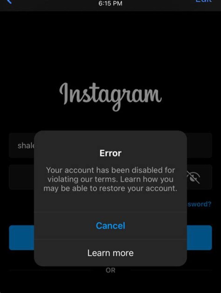 Does instagram shut down accounts?