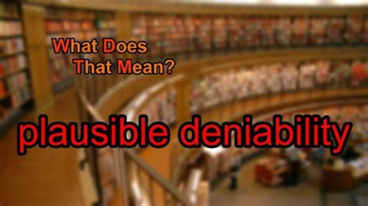 Does plausible deniability mean?