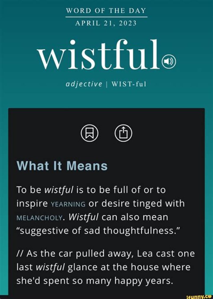 Does wistful mean sad?