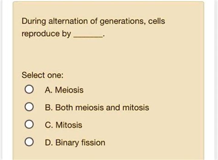 During alternation of generations cells reproduce by?