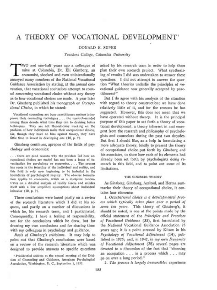 During the realistic period of vocational development?