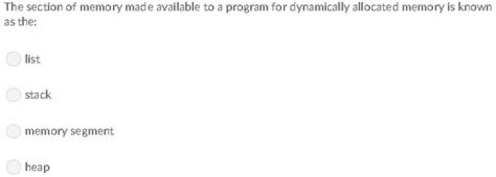 For dynamically allocated memory?