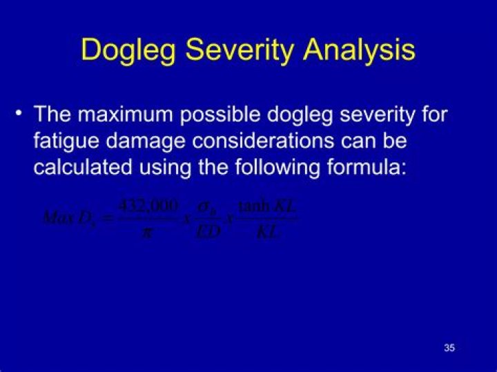 Formula for dogleg severity?