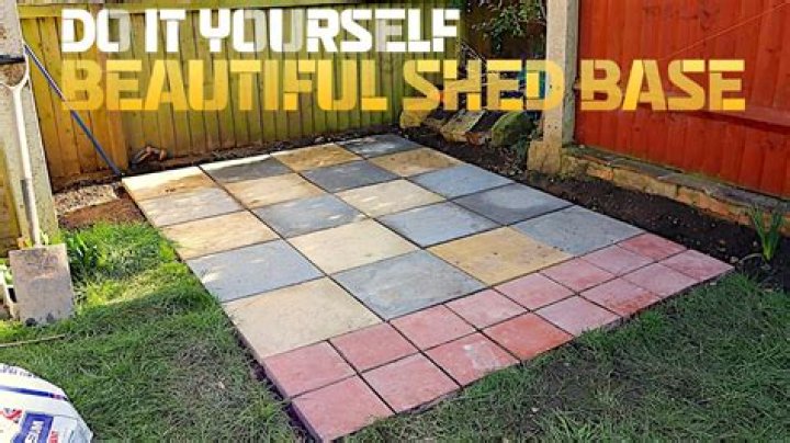 How do you build a shed base with paving slabs?