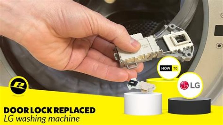 How do you change a washing machine door lock?