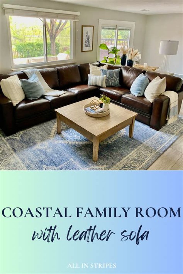 How do you decorate a family room with leather furniture?