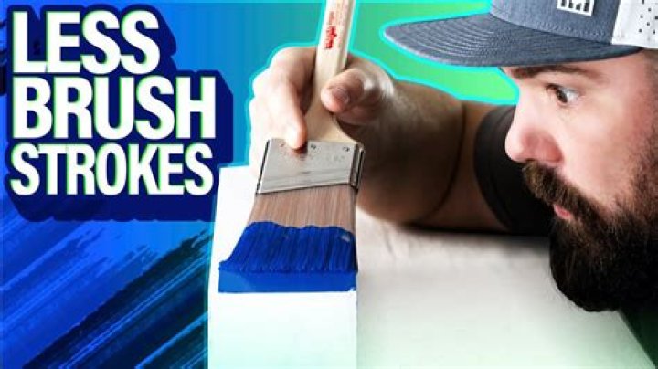 How do you minimize brush strokes when painting cabinets?