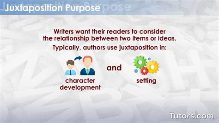 How does juxtaposition effect the reader?