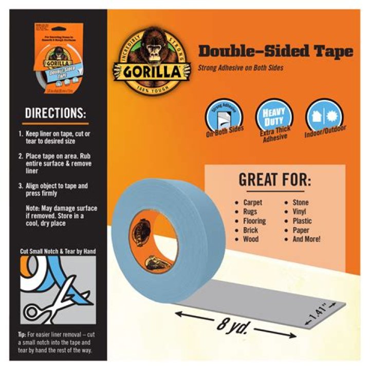 How thick is gorilla double sided tape?