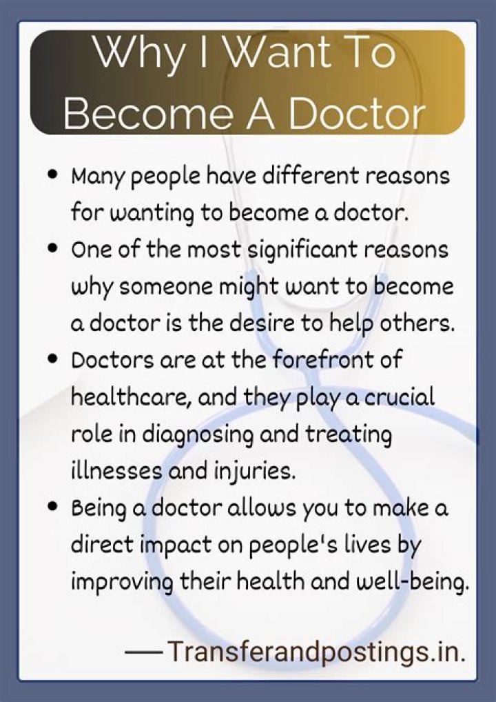 How to be a doctor?