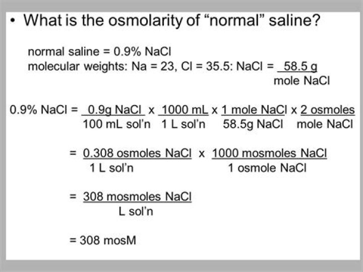 How to calculate osmoles?
