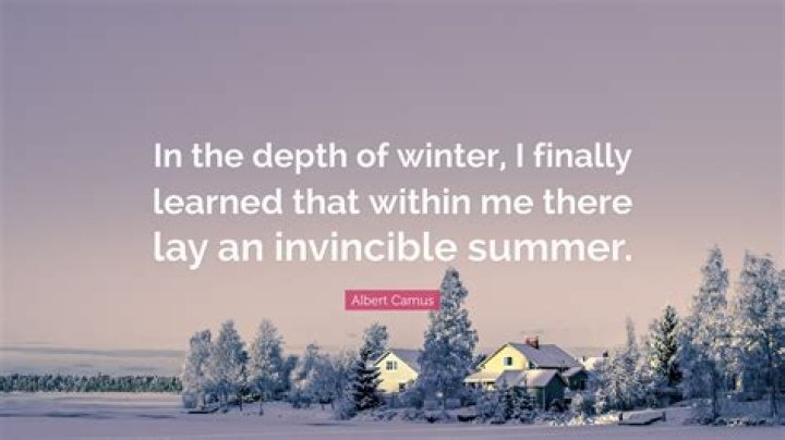 In the depth of winter full quote?