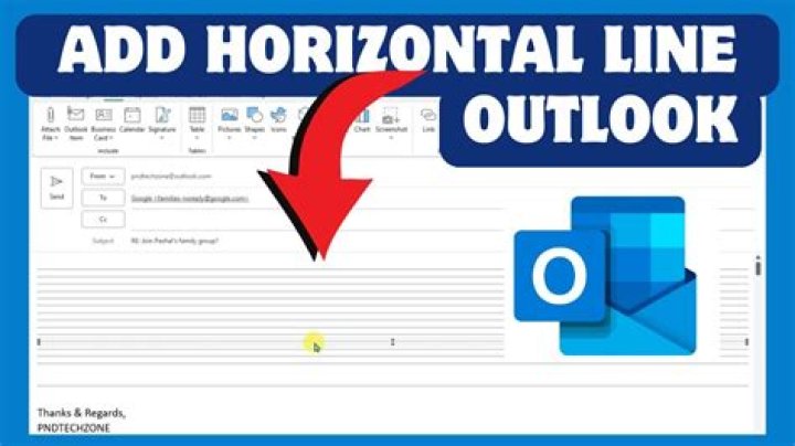 Insert horizontal line in outlook?