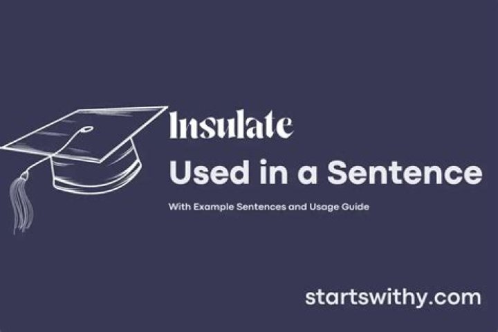 Insulate in a sentence?