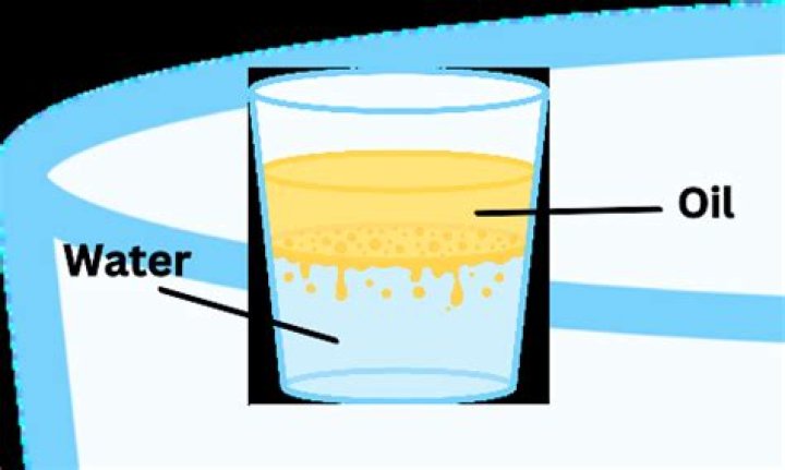 Is oil more or less dense than water?