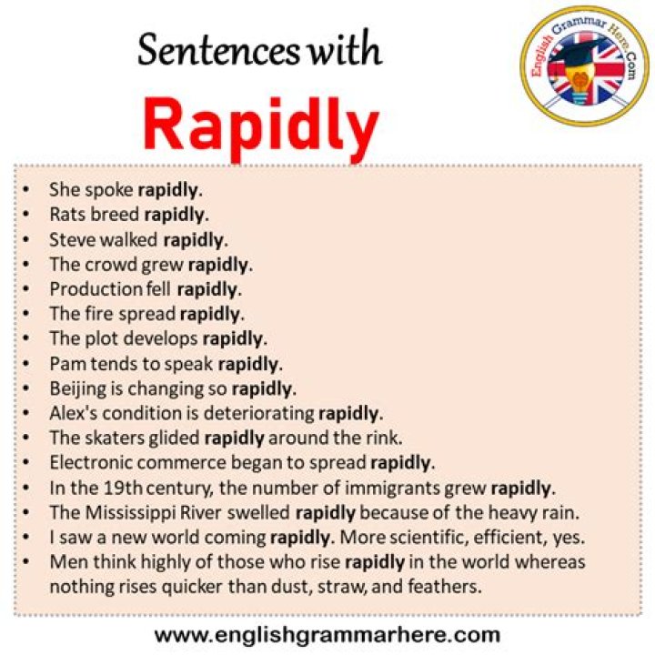 Was rapidly in a sentence?