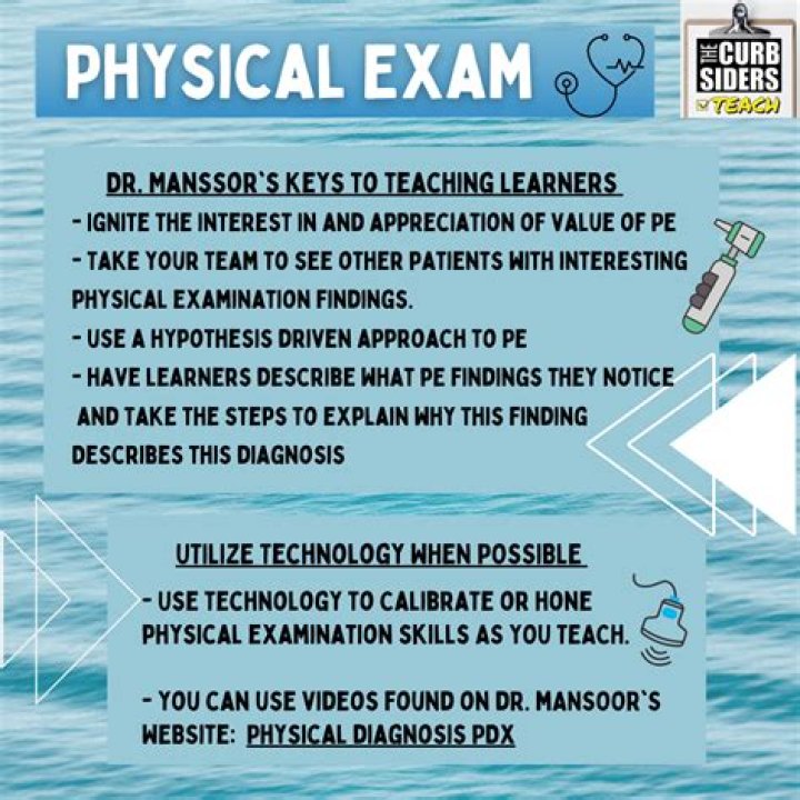 What are the 4 techniques used in a physical exam?