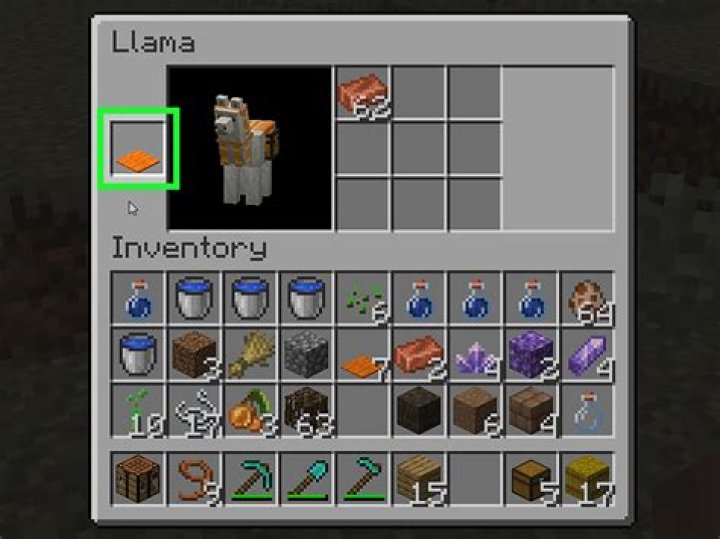 What does a llama wear in minecraft?