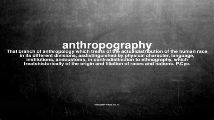 What does anthropography mean?