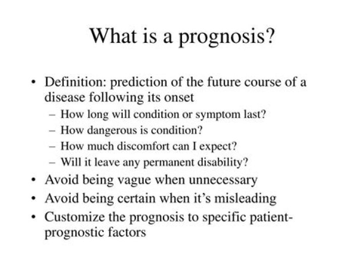 What does prognosis mean?