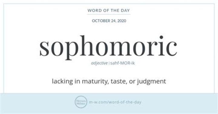 What does sophomoric mean?