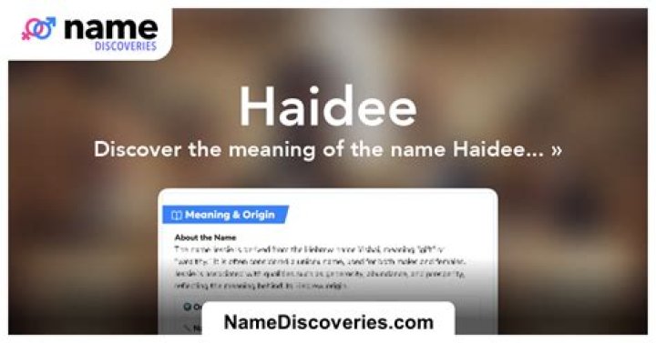 What does the name haidee mean?