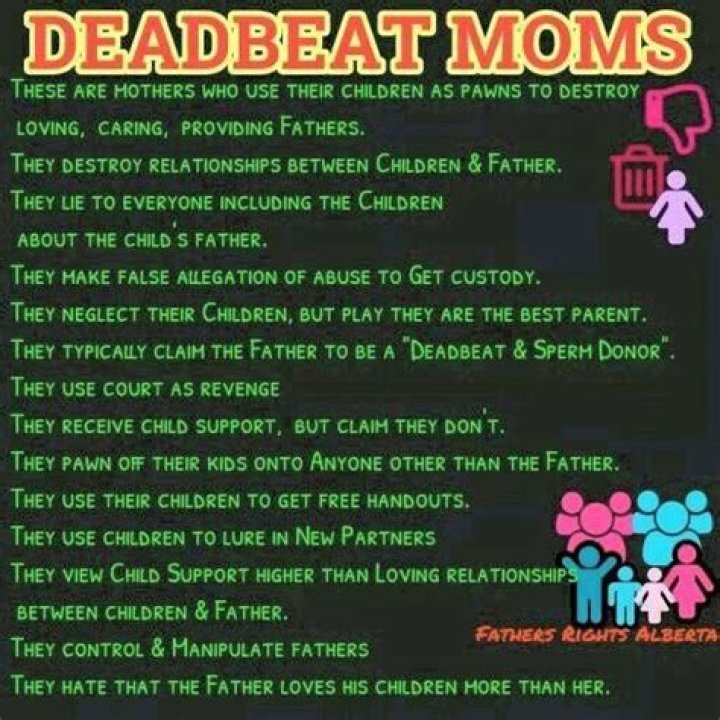 What is a deadbeat mom?