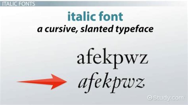 What is a italic?