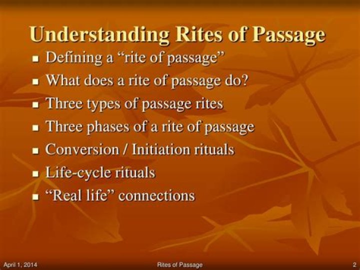What is a rite of passage?