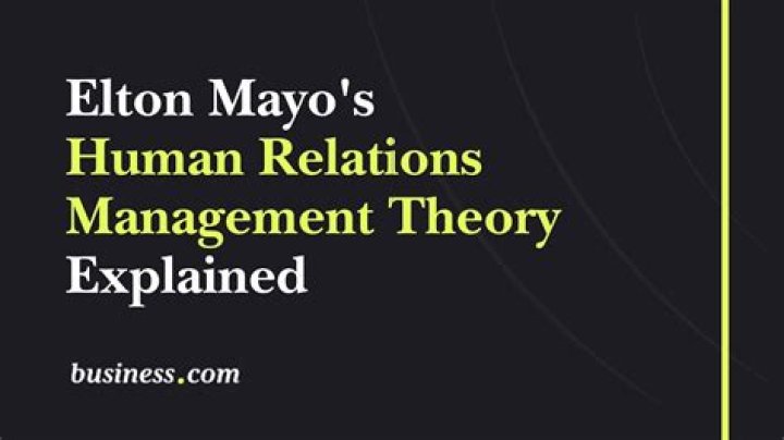 What is human relation approach by Elton Mayo?