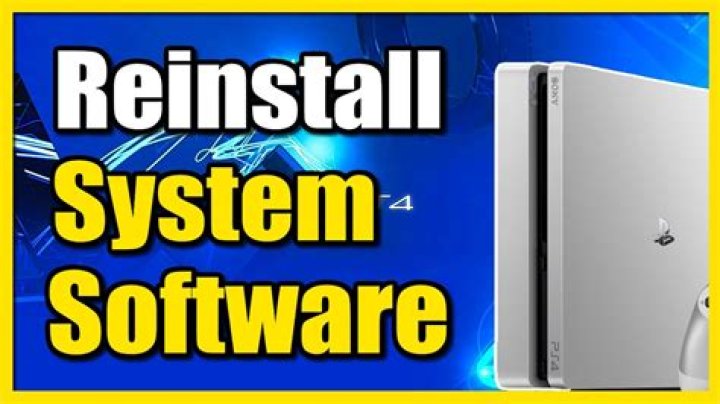 What is initialise ps4 reinstall system software?