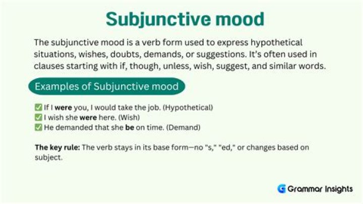 What is subjunctive form example?