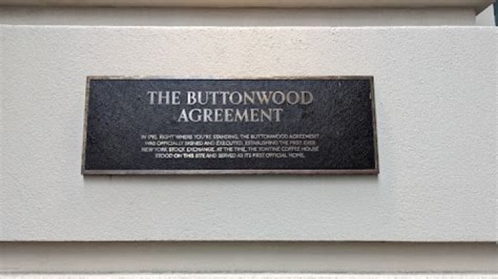 What is the buttonwood agreement and why was it formed?