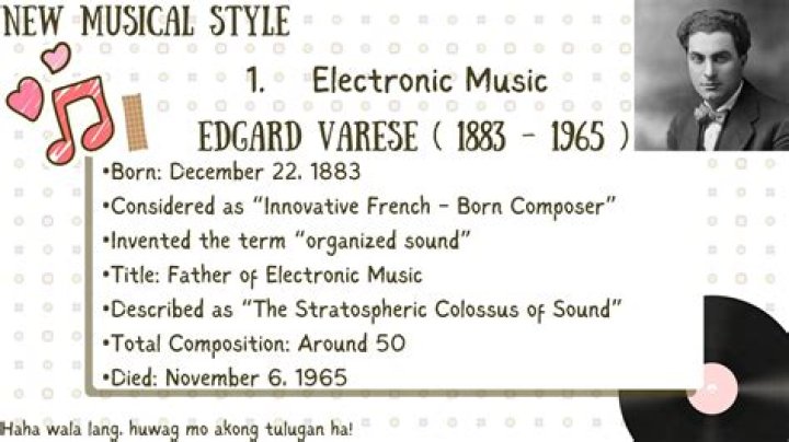 What is the musical style of edgard varese?