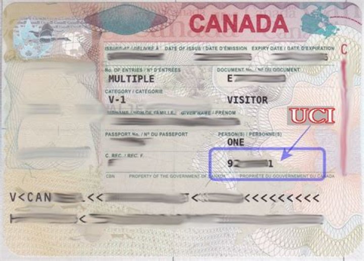 What is uci number for canada visitor visa?