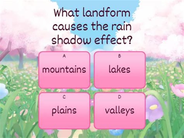 What landform causes the rain shadow effect?
