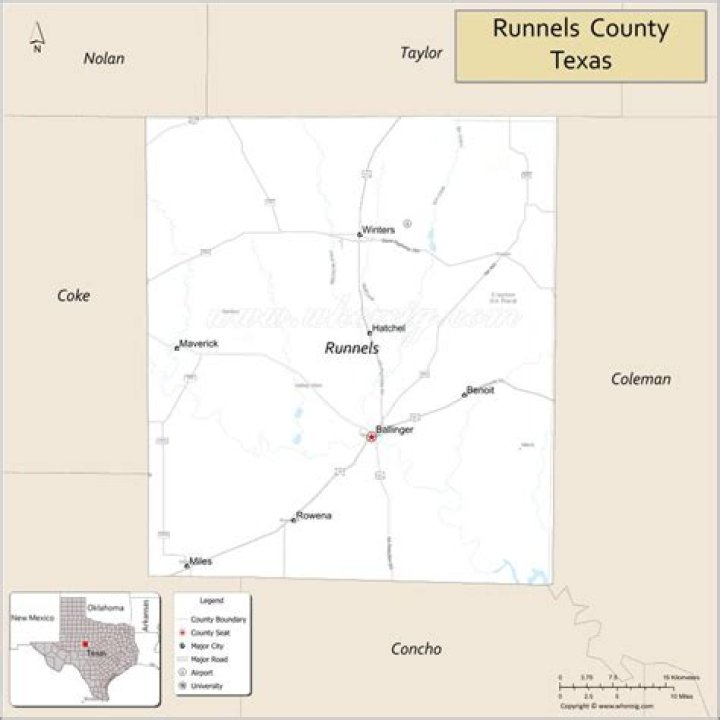 What towns are in runnels county texas?