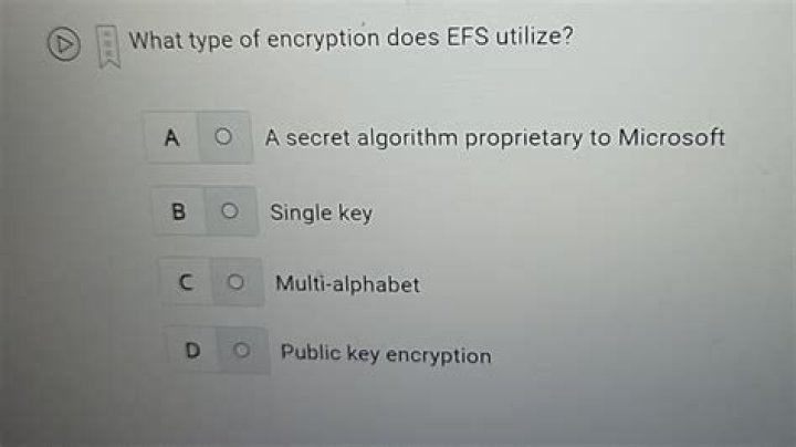 What type of encryption does efs utilize?