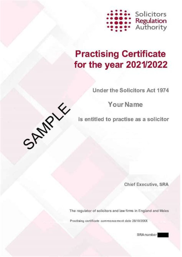 Whats a practising certificate?