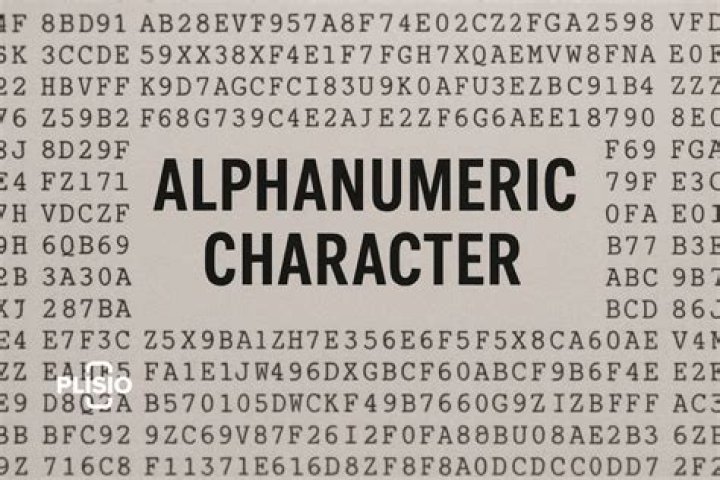 Whats an alphanumeric char?