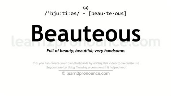 Whats the definition of beauteous?