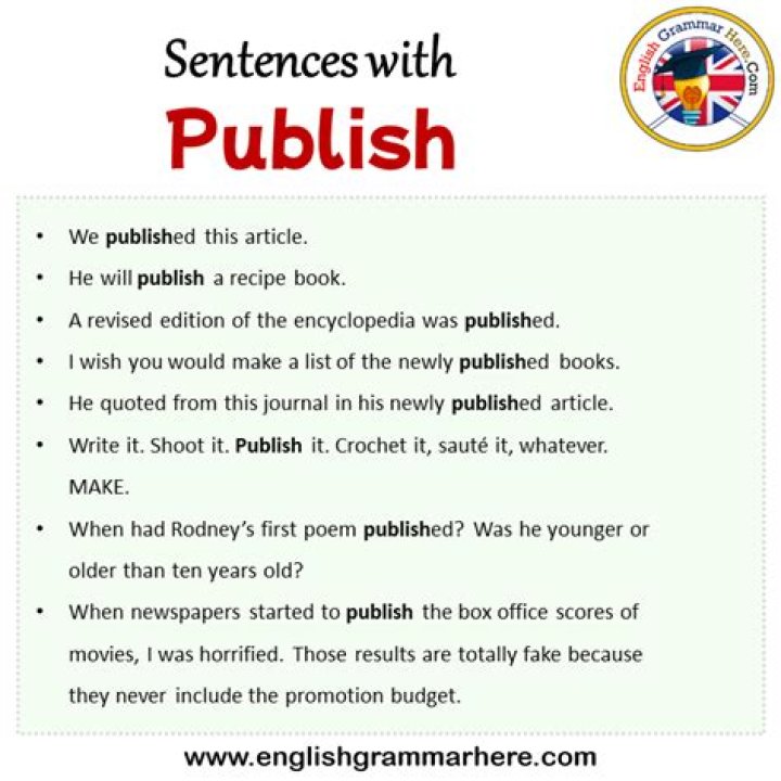 Whats the word for publish?